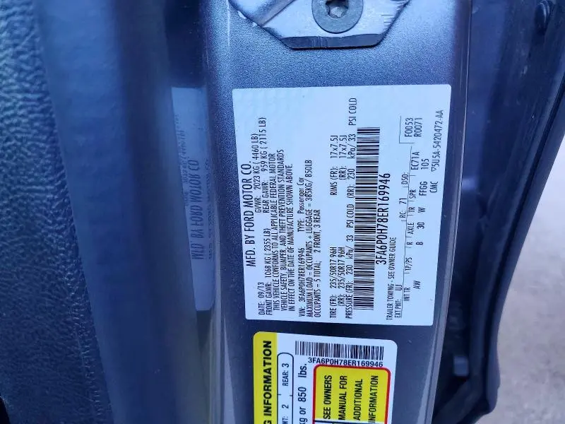 2014 FORD FUSION SE  