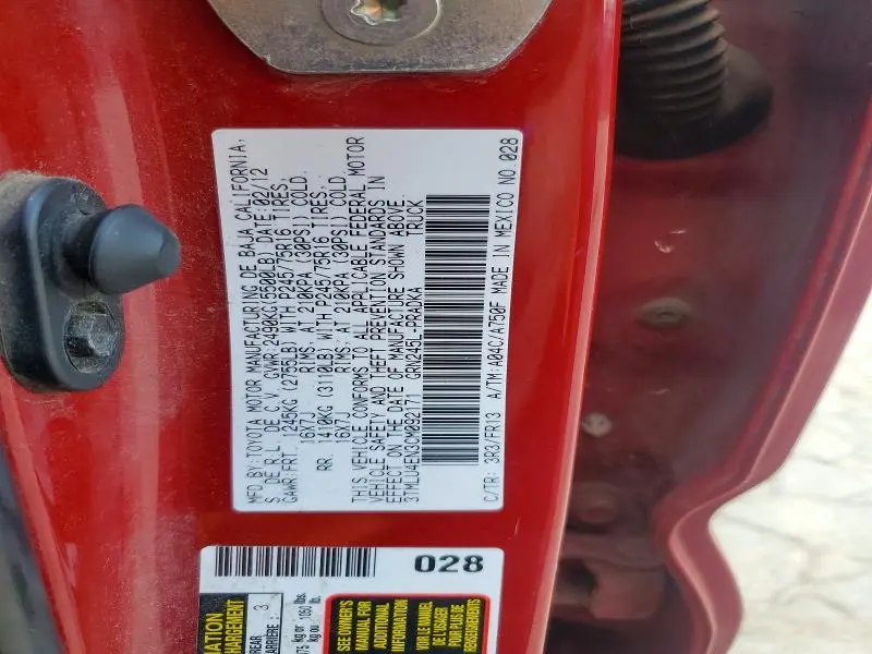 2012 TOYOTA TACOMA V6  