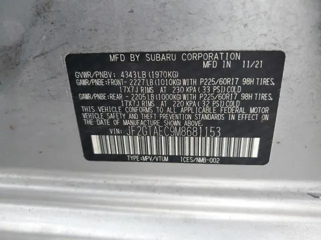 2021 SUBARU CROSSTREK PREMIUM  