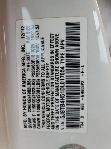 2013 ACURA RDX TECHNOLOGY  