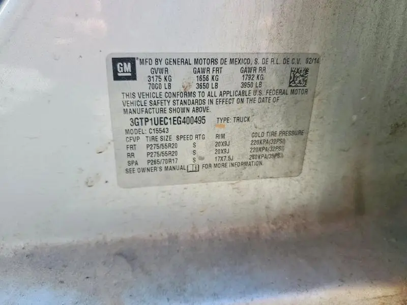 2014 GMC SIERRA C1500 SLE  