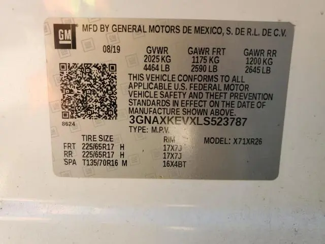2020 CHEVROLET EQUINOX LT  