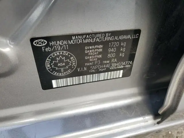 2011 HYUNDAI ELANTRA GLS  