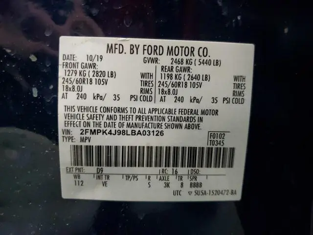 2020 FORD EDGE SEL