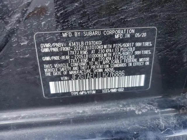 2020 SUBARU CROSSTREK PREMIUM