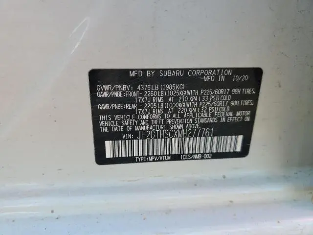 2021 SUBARU CROSSTREK SPORT  