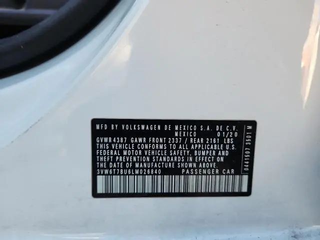 2020 VOLKSWAGEN JETTA GLI  