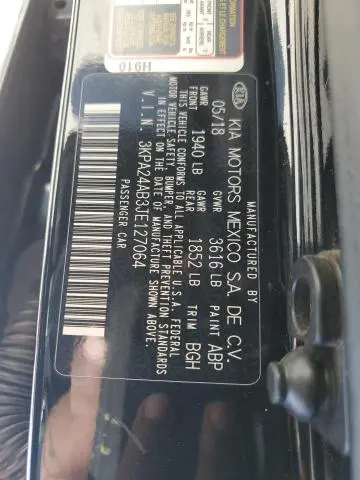2018 KIA RIO LX