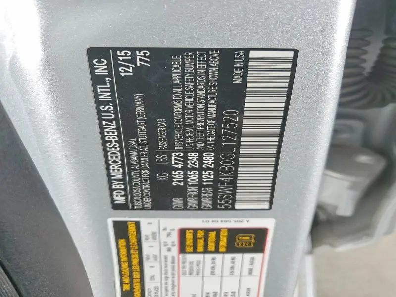 2016 MERCEDES-BENZ C 300 4MATIC  