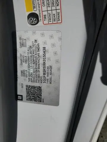 2019 CHEVROLET CAMARO LS