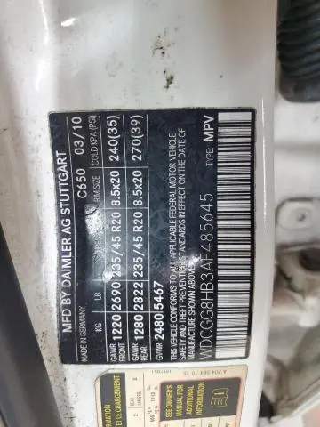 2010 MERCEDES-BENZ GLK 350 4MATIC  