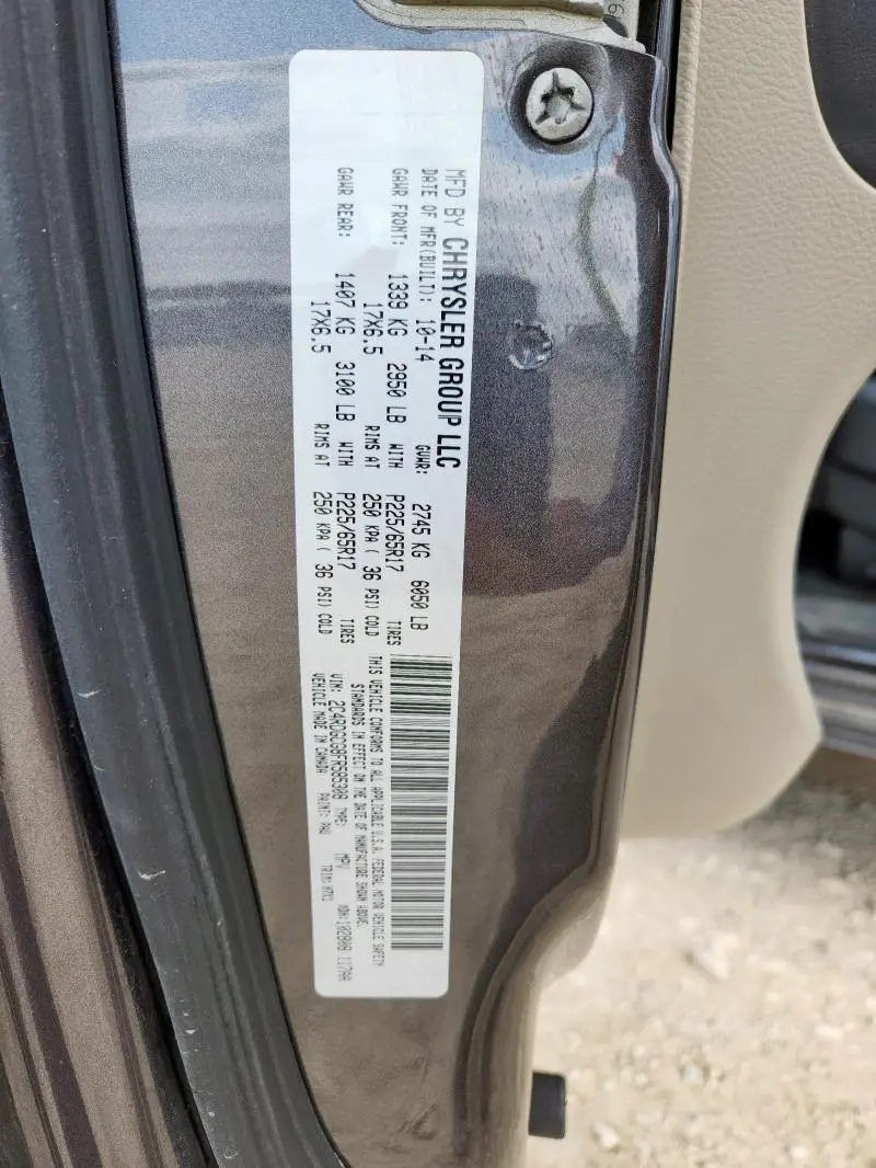 2015 DODGE GRAND CARAVAN SXT  