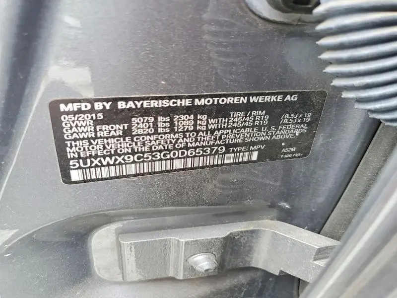 2016 BMW X3 XDRIVE28I  