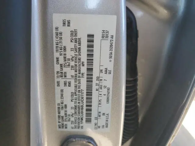 2020 FORD ESCAPE SEL  