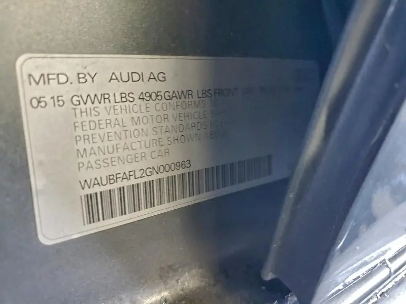 2016 AUDI A4 PREMIUM S-LINE  