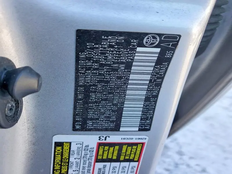 2010 TOYOTA COROLLA BASE  