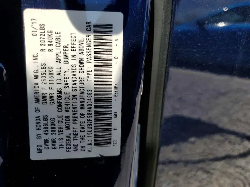 2017 ACURA TLX TECH  