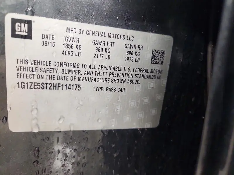 2017 CHEVROLET MALIBU LT  