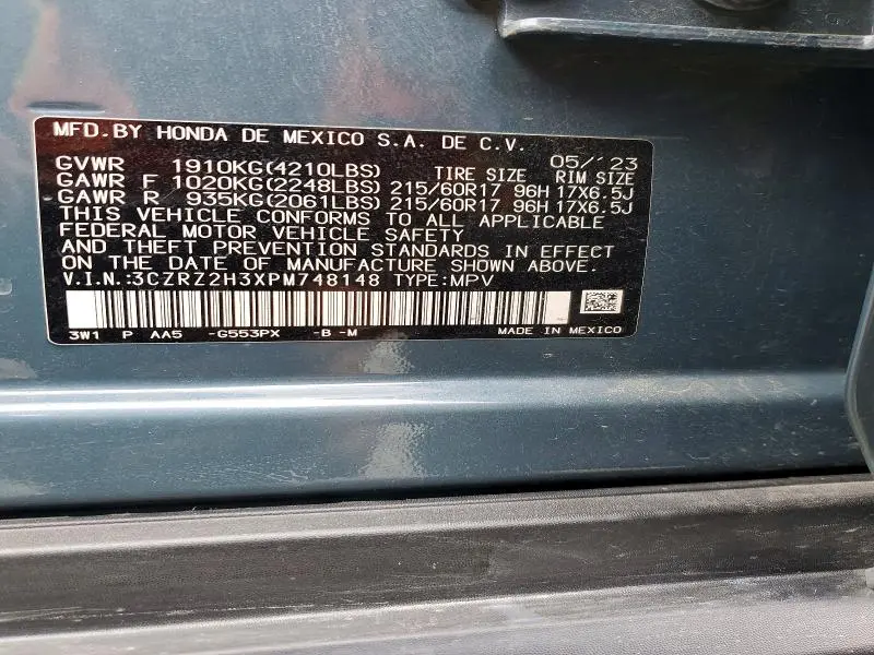 2023 HONDA HR-V LX  