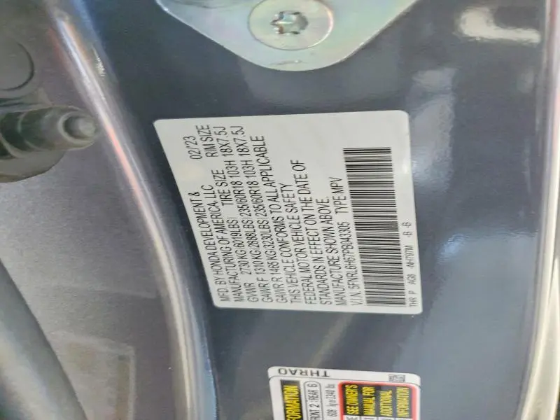 2023 HONDA ODYSSEY EXL  