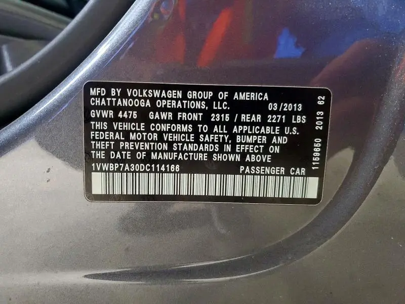 2013 VOLKSWAGEN PASSAT SE  