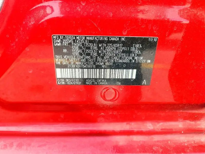 2011 TOYOTA RAV4 BASE  