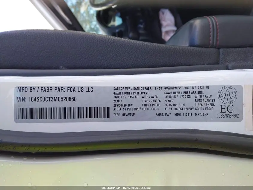 2021 DODGE DURANGO R/T