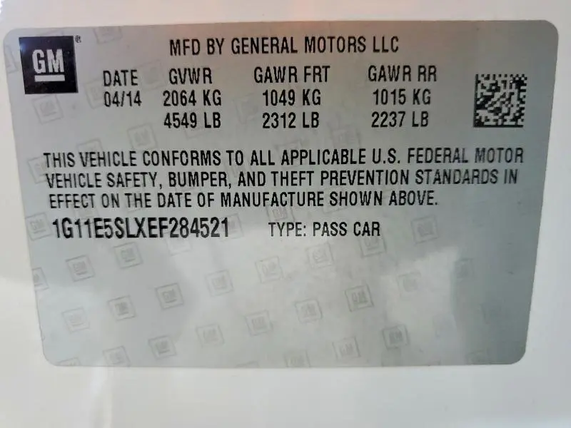 2014 CHEVROLET MALIBU 2LT  