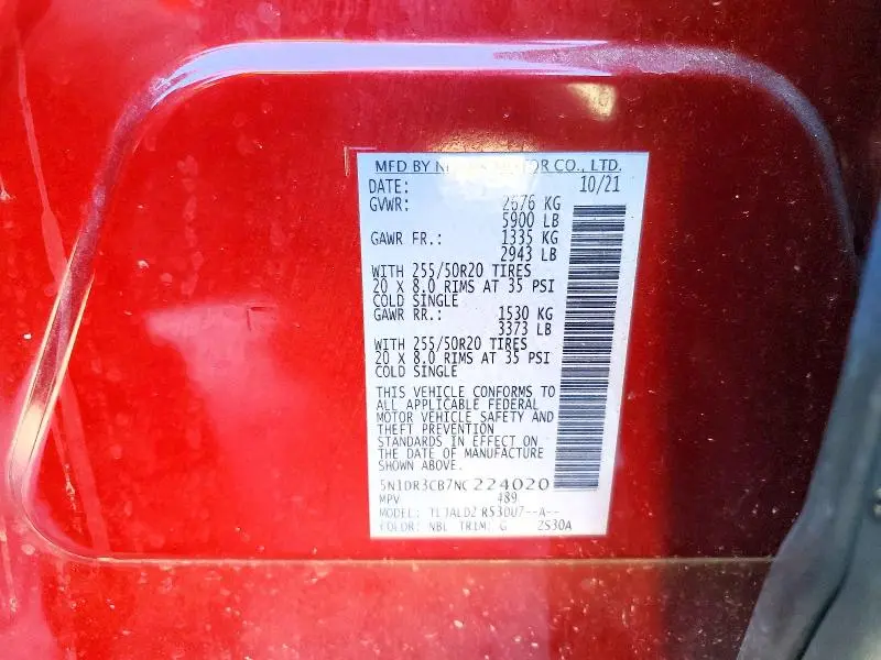 2022 NISSAN PATHFINDER SL  