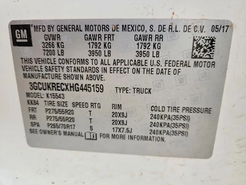 2017 CHEVROLET SILVERADO K1500 LT  