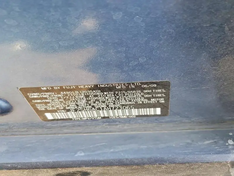 2010 SUBARU FORESTER 2.5X  