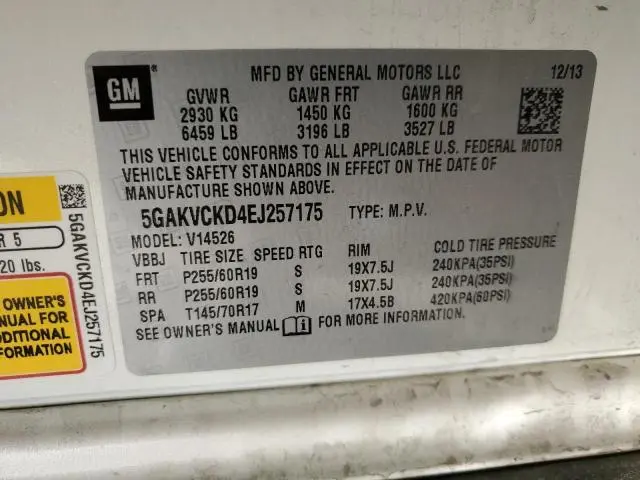 2014 BUICK ENCLAVE   