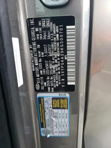 2019 KIA SORENTO L  