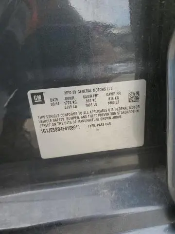 2015 CHEVROLET SONIC LTZ