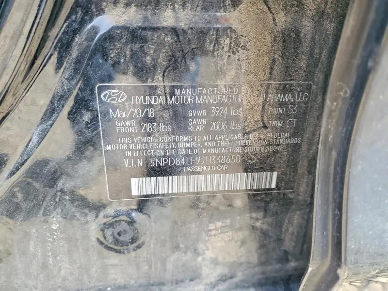 2018 HYUNDAI ELANTRA SEL  