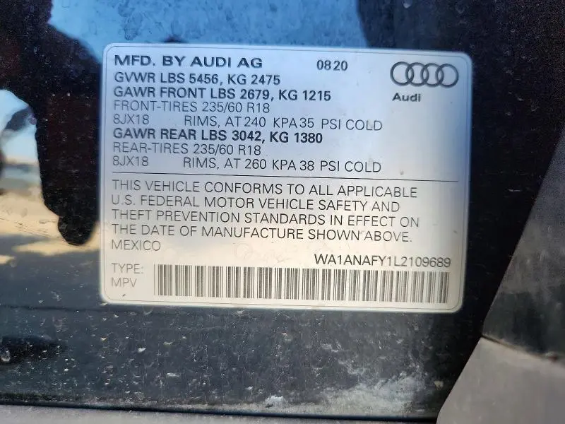2020 AUDI Q5 PREMIUM  
