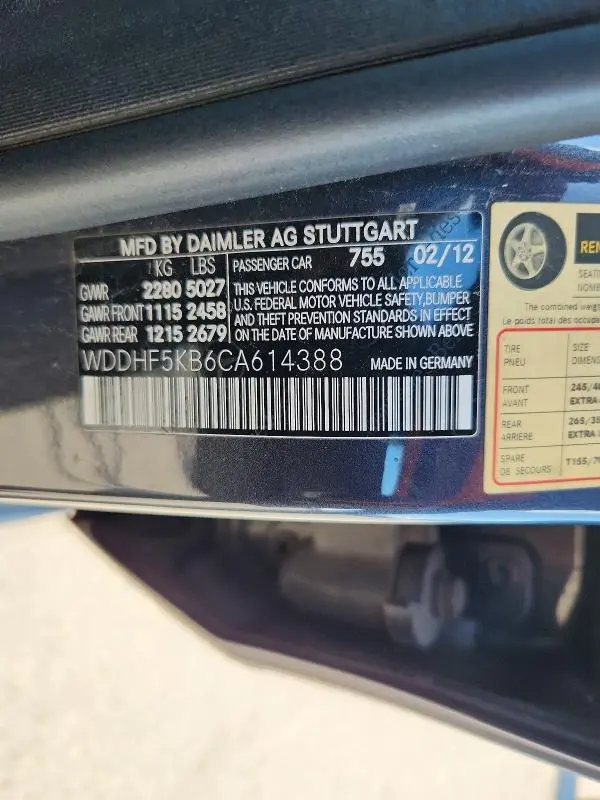 2012 MERCEDES-BENZ E 350  