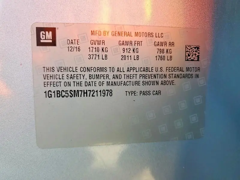 2017 CHEVROLET CRUZE LS  