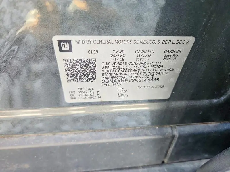 2019 CHEVROLET EQUINOX LS  
