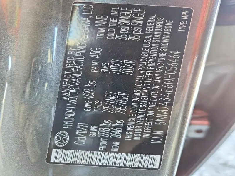 2022 HYUNDAI TUCSON SE  