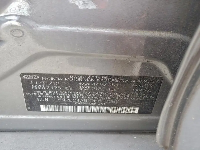 2013 HYUNDAI SONATA SE  