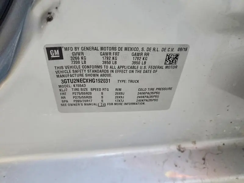 2017 GMC SIERRA K1500 SLT  