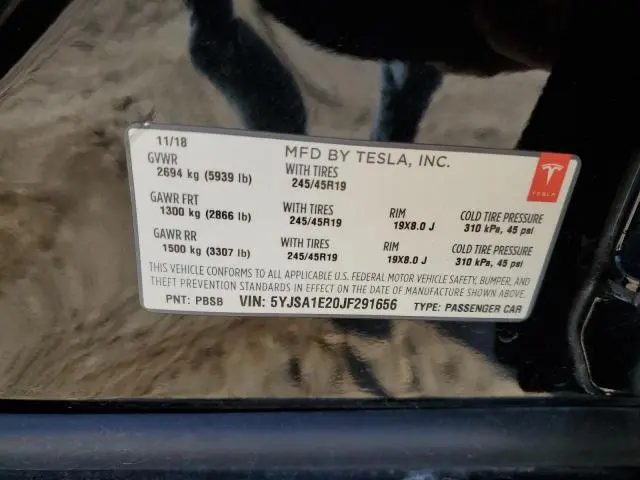 2018 TESLA MODEL S   
