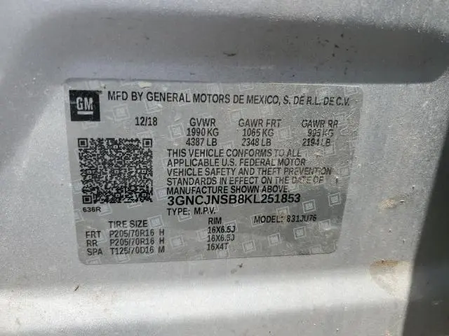 2019 CHEVROLET TRAX LS  