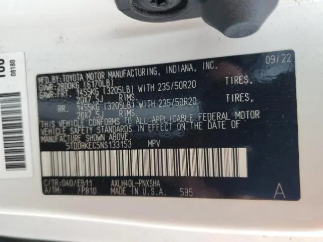 2022 TOYOTA SIENNA XSE  