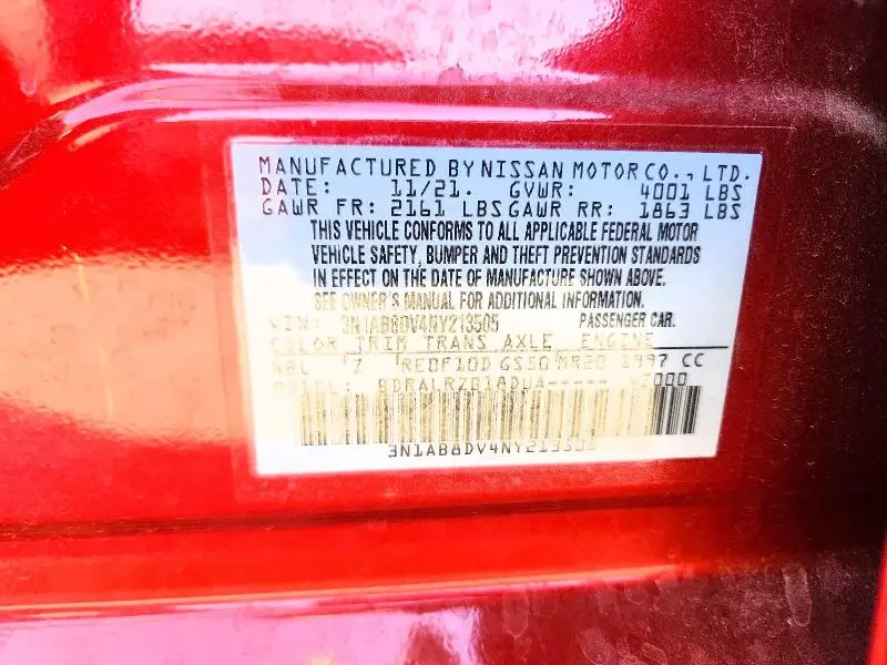 2022 NISSAN SENTRA SR  