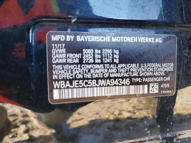 2018 BMW 540 I  