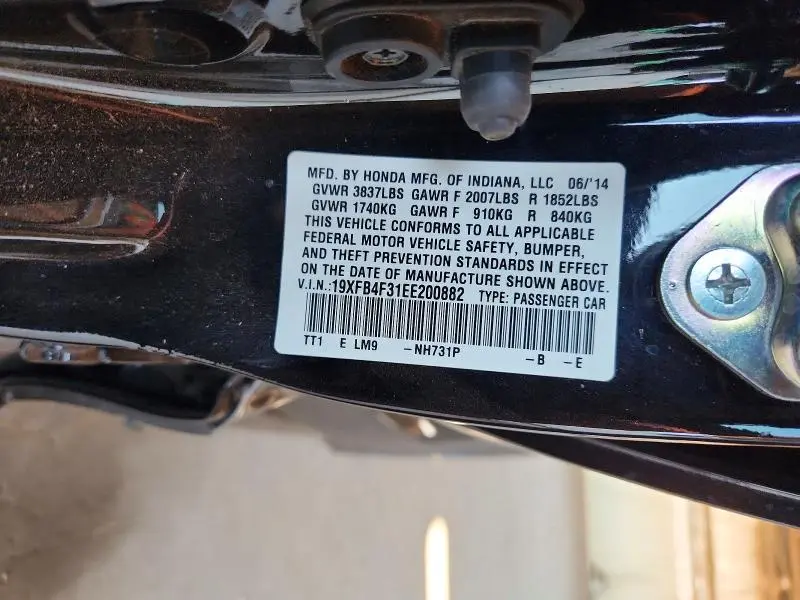 2014 HONDA CIVIC HYBRID L  