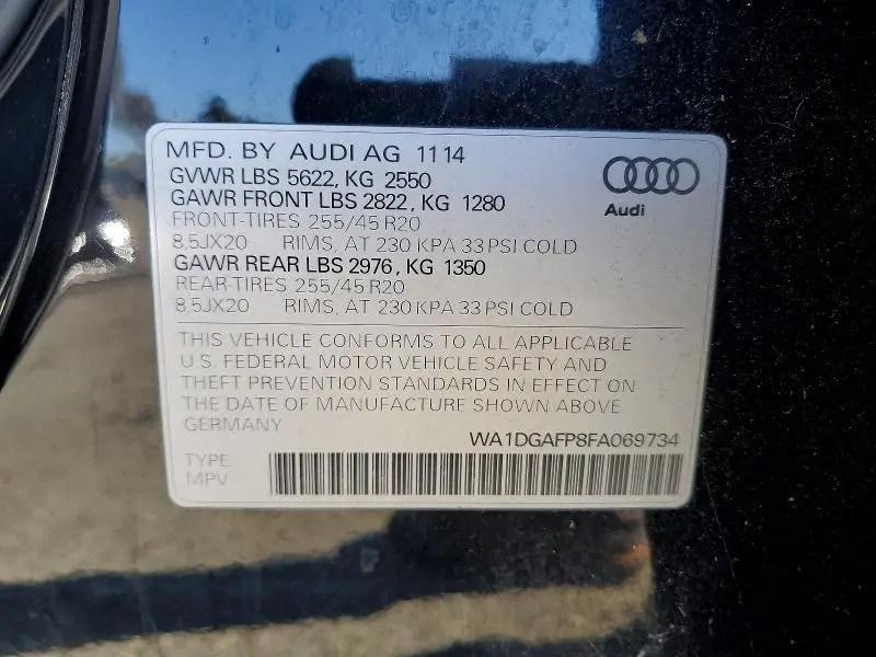 2015 AUDI Q5 PREMIUM PLUS  
