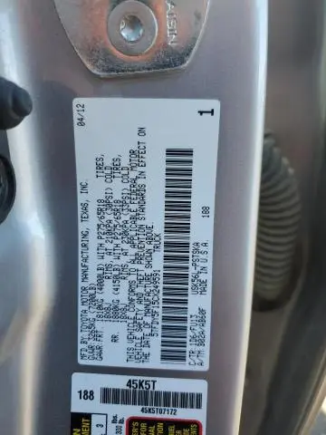 2012 TOYOTA TUNDRA GRADE  